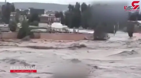 لحظه ویران شدن خانه ها در مسیر سیل پلدختر + فیلم 