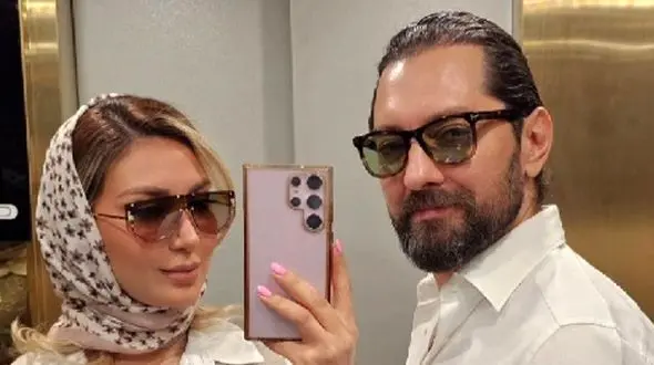 رونمایی از اولین عکس مراسم عقدکنان بهرام رادان و همسر /  امضای باکلاس مینا مختاری و حلقه ازدواج عروس خانم که ...