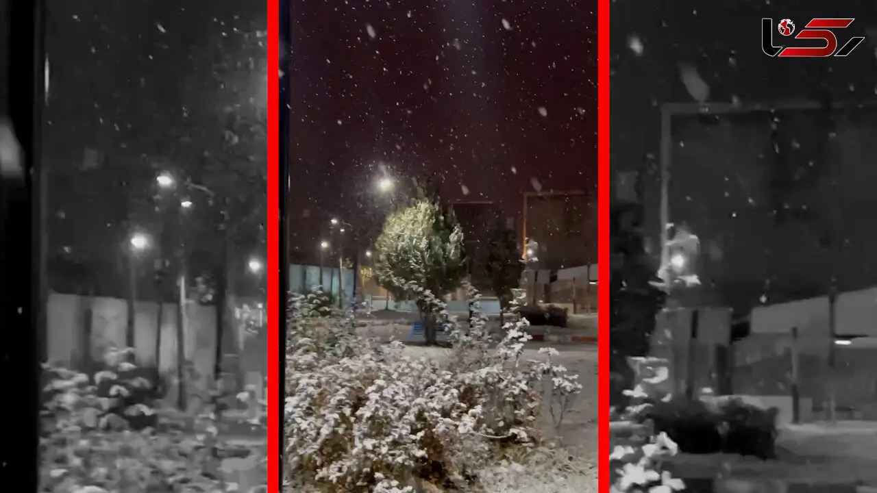 فیلم بارش برف در قیدار زنجان