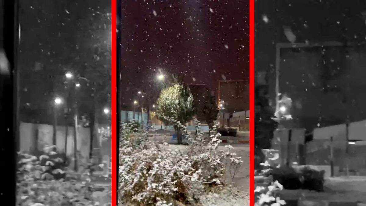 فیلم بارش برف در قیدار زنجان