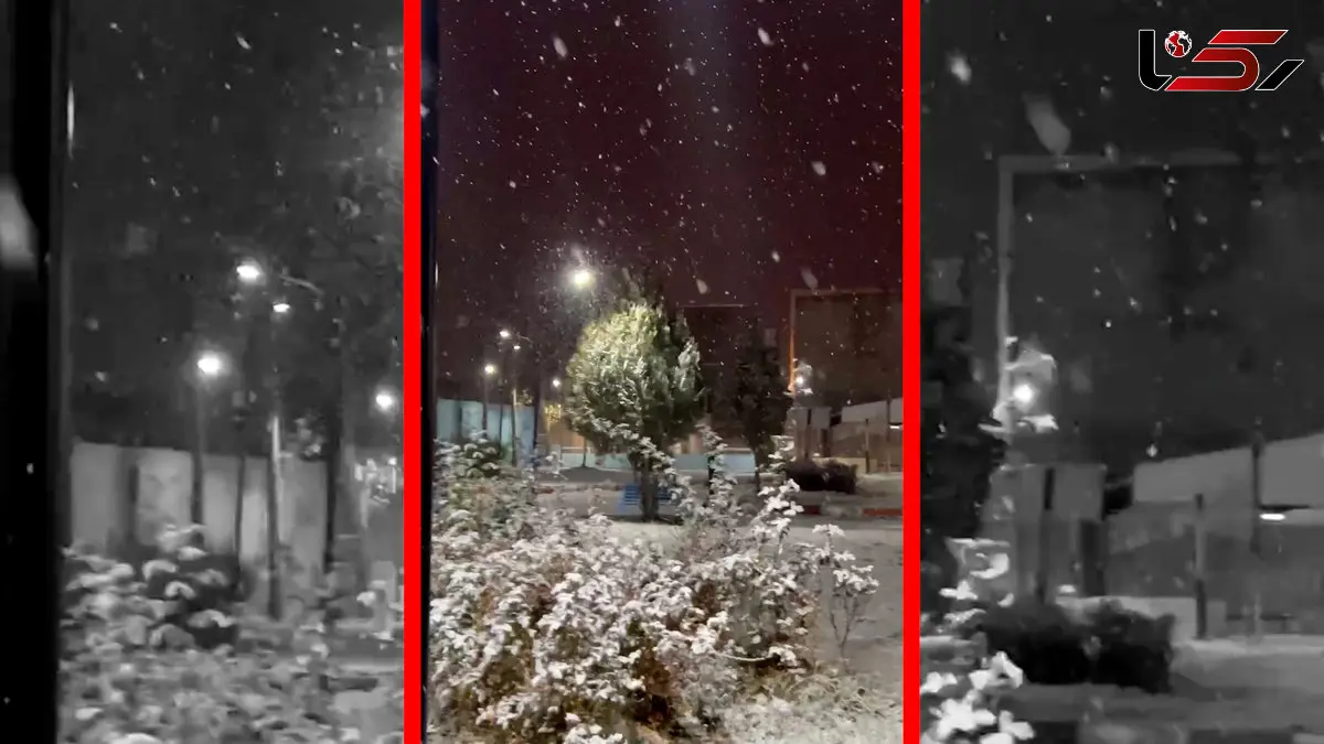 فیلم بارش برف در قیدار زنجان