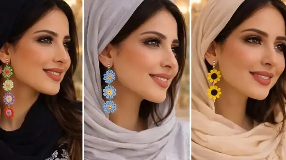 زیباترین مدل های گوشواره گلبرگی بافتنی مخصوص دختران خوش پوش