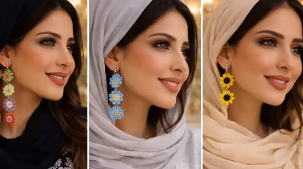 زیباترین مدل های گوشواره گلبرگی بافتنی مخصوص دختران خوش پوش