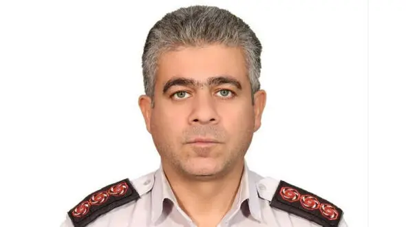 اولین عکس از آتش نشان شهید در آتش سوزی خیابان بهار