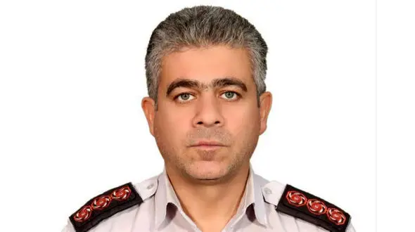 اولین عکس از آتش نشان شهید در آتش سوزی خیابان بهار