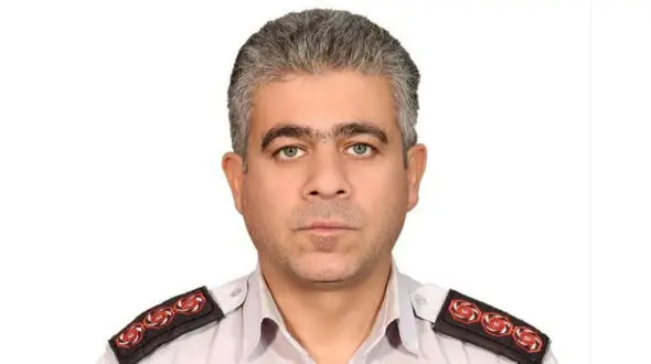اولین عکس از آتش نشان شهید در آتش سوزی خیابان بهار