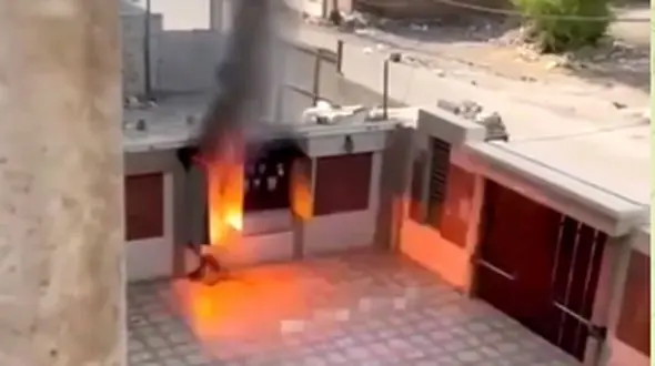 شعله‌ور شدن جعبه برق در گلستان اهواز + فیلم و جزئیات حادثه