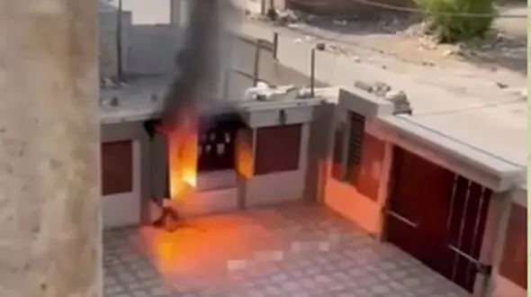شعله‌ور شدن جعبه برق در گلستان اهواز + فیلم و جزئیات حادثه