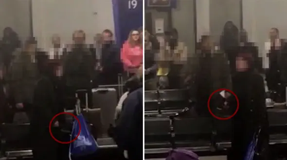 زن تبر به دست ایستگاه قطار را به هم ریخت! + فیلم و عکس