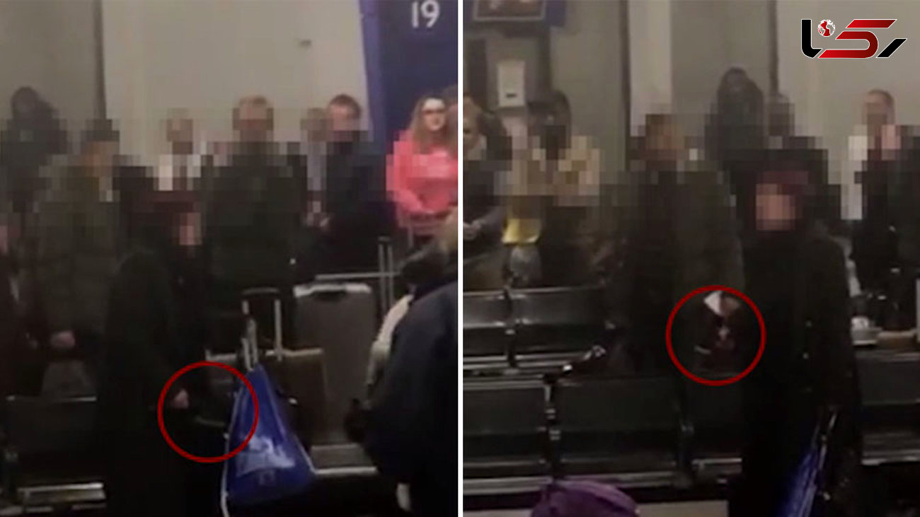 زن تبر به دست ایستگاه قطار را به هم ریخت! + فیلم و عکس