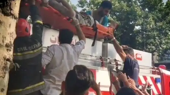 سقوط مرد 38 ساله از ارتفاع / او چطور زنده ماند / لاهیجان + عکس