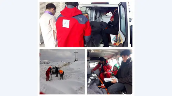 نجات جان مادر باردار و فرزندش از مرگ در برف و سرما + عکس