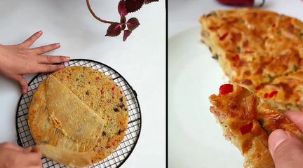 نان کیک پیتزایی ایده آل برای صبحانه + فیلم