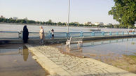 وحشت سیل در خرمشهر /حمله رودخانه کارون به خرمشهر + اولین عکس