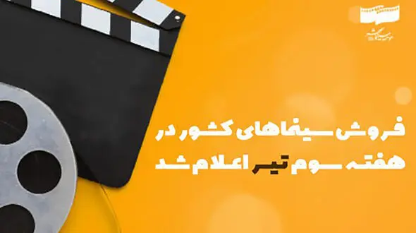 فروش سینمای ایران در هفته سوم تیر اعلام شد