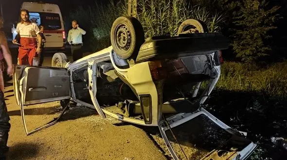 سرنشین های خودروی هاچبک راهی بیمارستان شدند