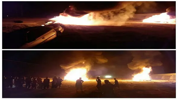 زنده زنده سوختن یک نفر در ایرانشهر