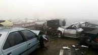  تصادف شدید و زنجیره ای 130خودرو در مشهد+عکس