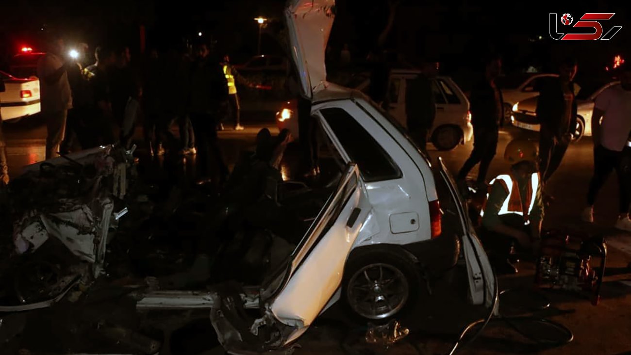 5 کشته و زخمی در تصادف پراید با نیسان+تصاویر