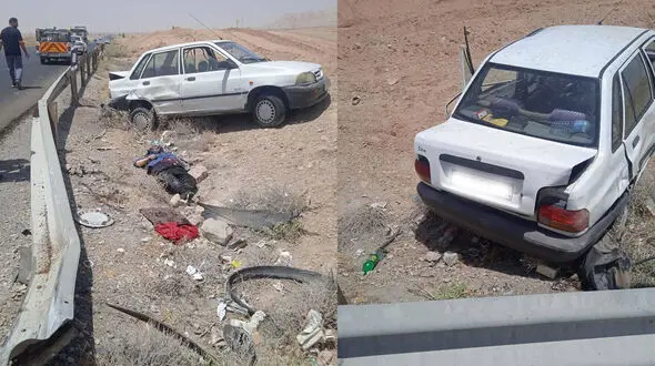 مرگ تلخ 2 سرنشین پراید در جاده سمنان / از خودرو به بیرون پرتاب شده بودند!