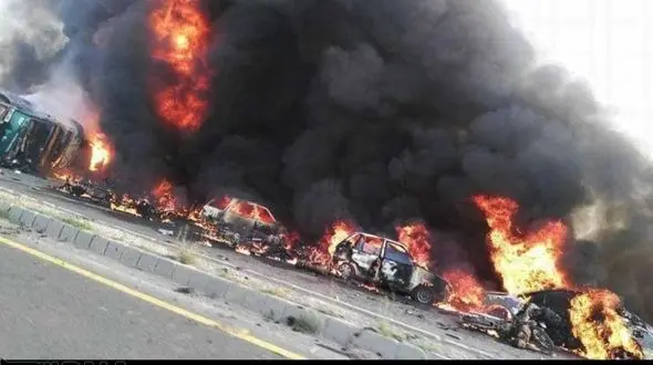 خاکستر شدن 55 آفریقایی بر اثر انفجار تانکر حامل سوخت +عکس هولناک