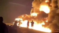 انفجار بزرگ نفتکش در جاده اهواز -اندیمشک + فیلم