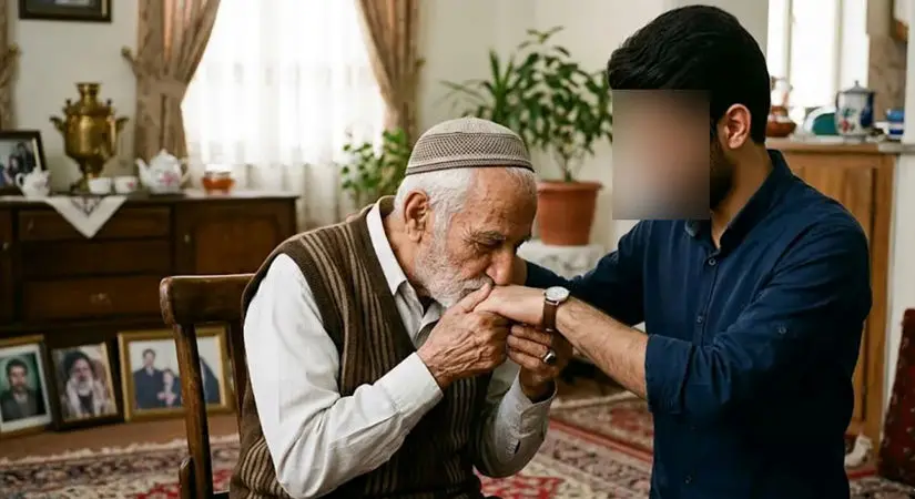 بوسه پدر به دستان پسرش که او را زیر کتک هایش بیهوش کرده بود /  دلتان کباب می شود