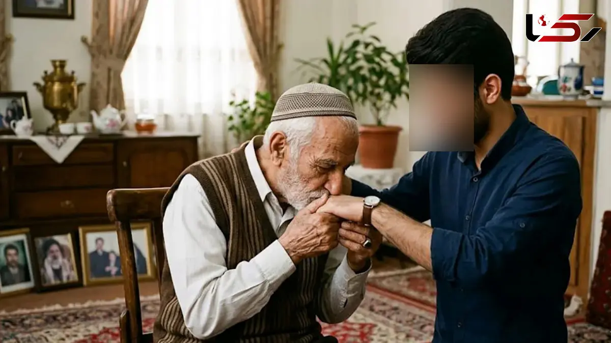 بوسه پدر به دستان پسرش که او را زیر کتک هایش بیهوش کرده بود /  دلتان کباب می شود