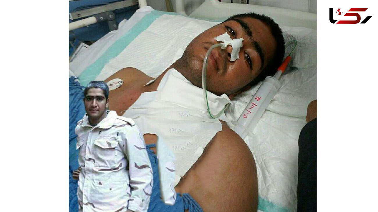 سرباز پلیس ایران تیر خلاص خورد و به لطف خدا زنده ماند +عکس