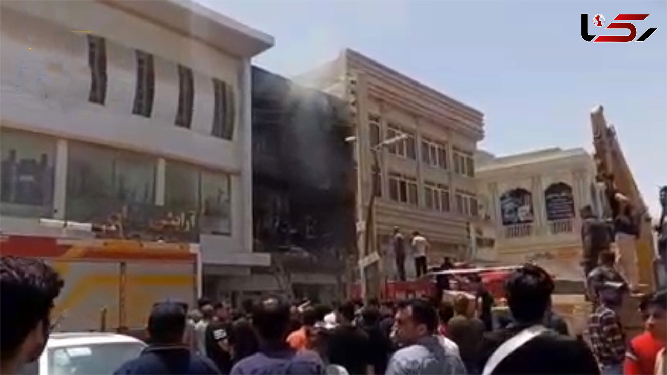 فیلم آتش سوزی هولناک در بازار گناوه 
