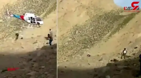 فیلم لحظه دلخراش برخورد سر رئیس بحران کهگیلویه و بویراحمد با پره هلی کوپتر در کوه دنا / برای نجات کوهنوردان رفته بودند که ...
