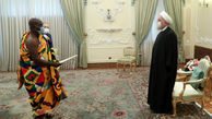 لباس سنتی و سفیر جدید غنا در دیدار رسمی با حسن روحانی + عکس
