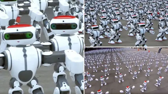 رقص همزمان و هماهنگ 1069 ربات! +فیلم