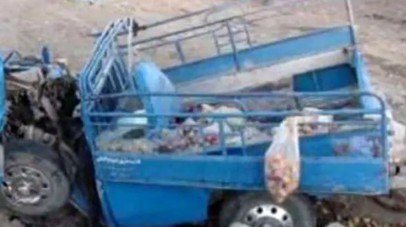 نیسان وانت هم مچاله شد + عکس 