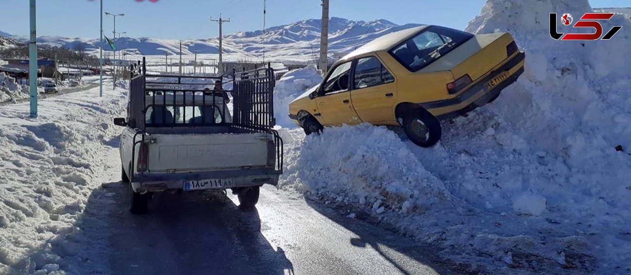 سرنوشت عجیب یک تاکسی در کوهرنگ + عکس و فیلم