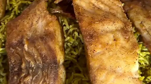 فرمول مخصوص سبزی‌ پلو با ماهی شب عید / فیلم