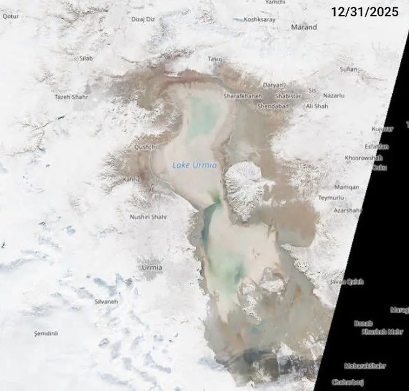آخرین وضعیت دریاچه ارومیه (1)