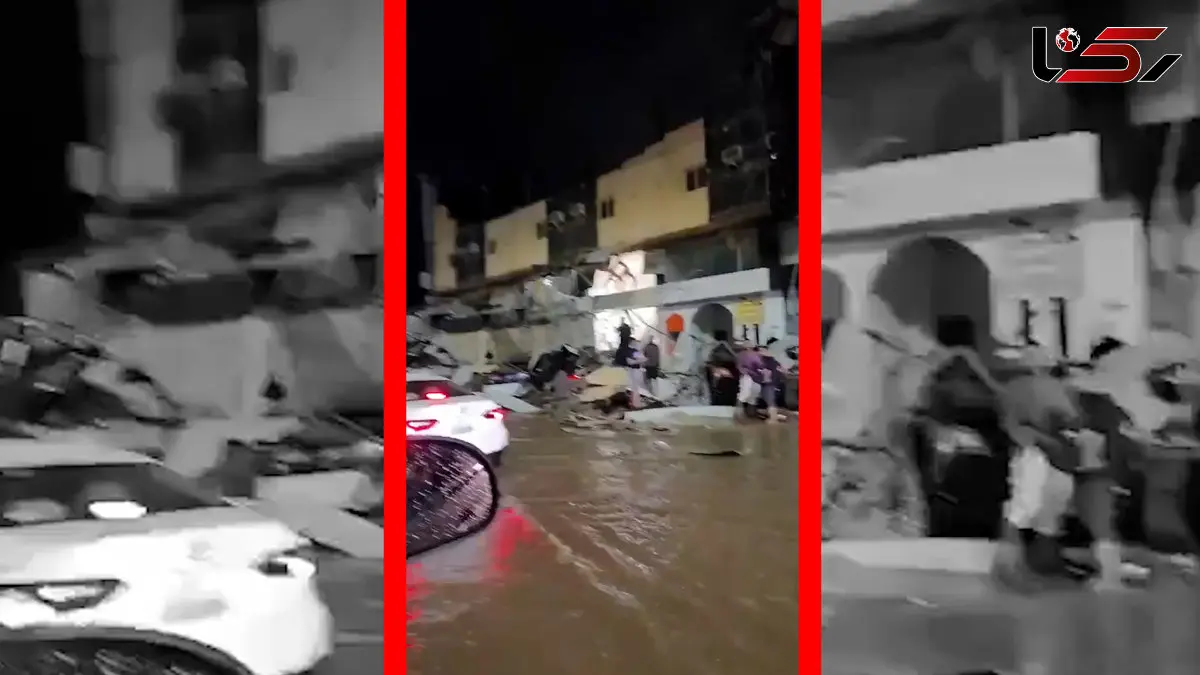 فیلم طوفان ویرانگر در استان مدینه عربستان