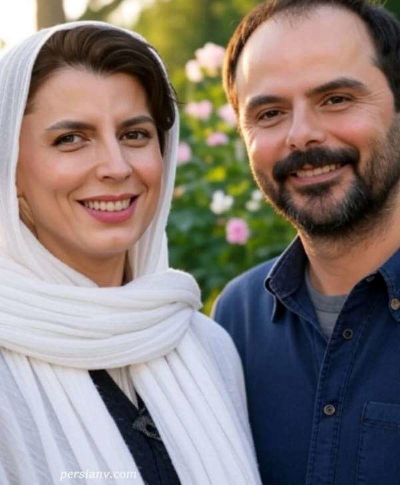 لیلا حاتمی با همسرش