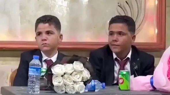 فیلم   ازدواج دو پسر 14 و 13 ساله در سرزمین مسلمان  /  عروس: عمر و داماد: ناصر! 