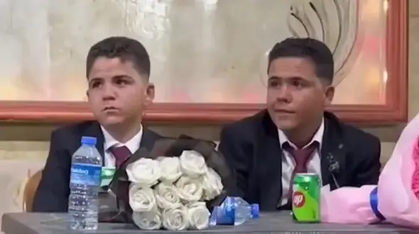 فیلم   ازدواج دو پسر 14 و 13 ساله در سرزمین مسلمان  /  عروس: عمر و داماد: ناصر! 