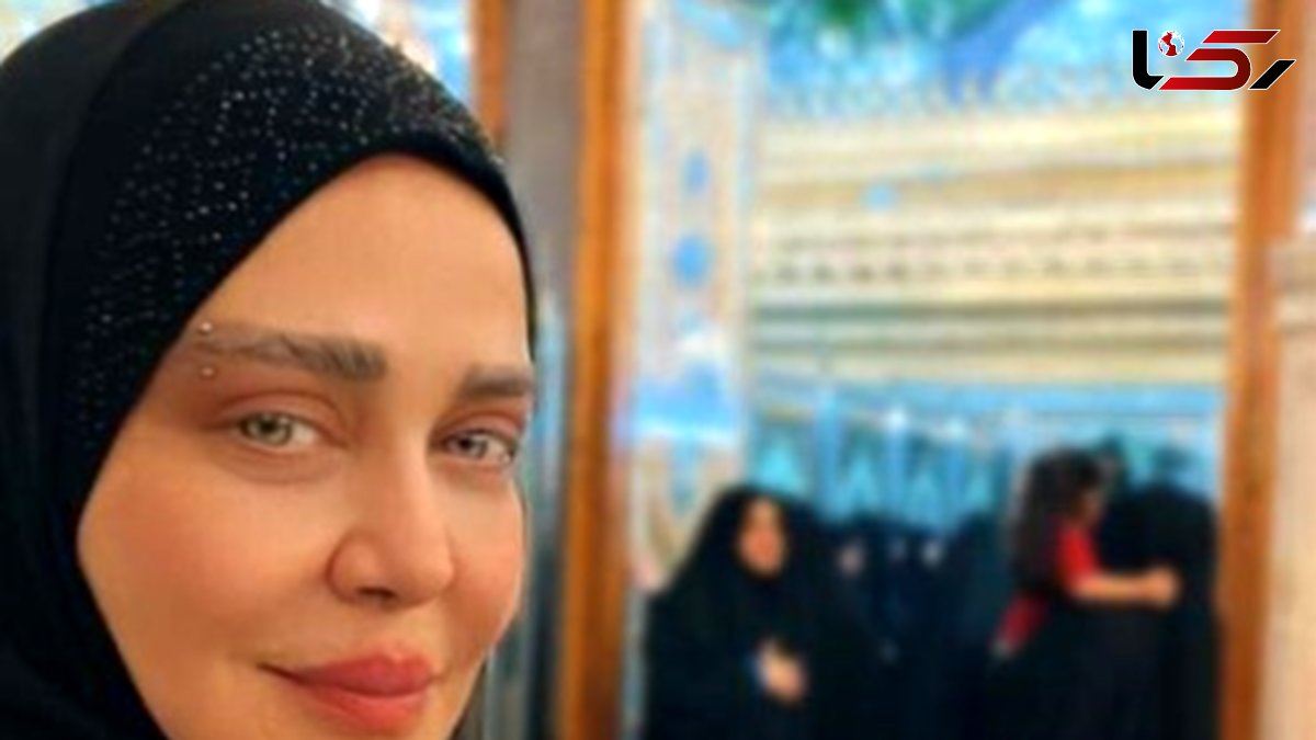 حال خوش بهاره رهنما با چشمان گریان بعد از زیارت امام حسین(ع) در بین الحرمین+عکس/ قبول باشه