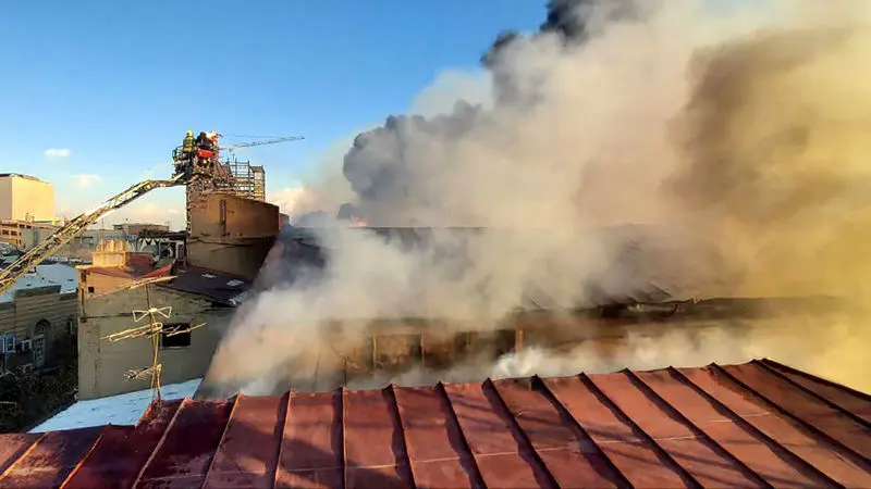 آتش سوزی صبحگاهی در سینما ایران لاله زار