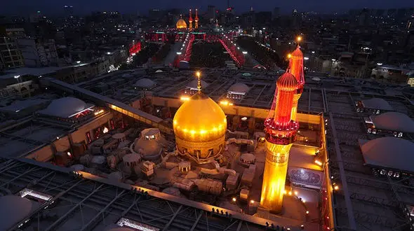 تصاویر هوایی زیبا از کربلا در اربعین 