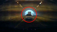 فیلم فاجعه در تونل ! / اتاقک کامیون حادثه ساز شد