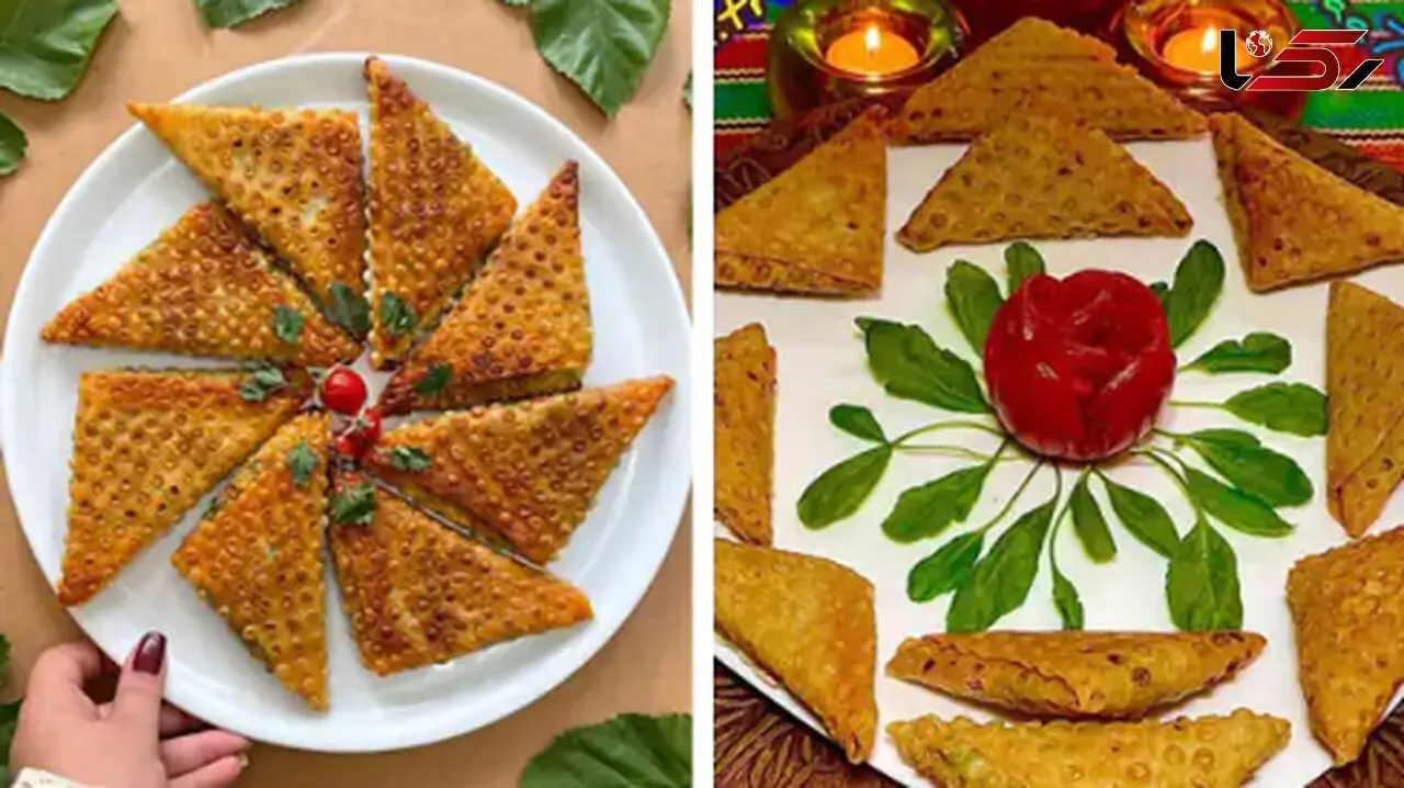 آموزش تزئین سمبوسه با روش‌ های ساده و شیک برای مهمانی‌ ها
