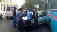 نجات مسافران اتوبوس فراری در خیابان دکتر قریب با کمک یک عابر / راننده اتوبوس تشنج کرد+ تصاویر 