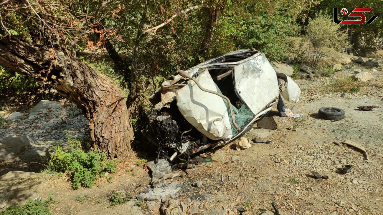 واژگونی مرگبار پژو پارس در جاده چالوس / راننده خواب بود