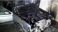 آتش سوزی عجیب پژو 405 در تالش / خطر مرگ از بیخ گوش راننده گذشت + عکس