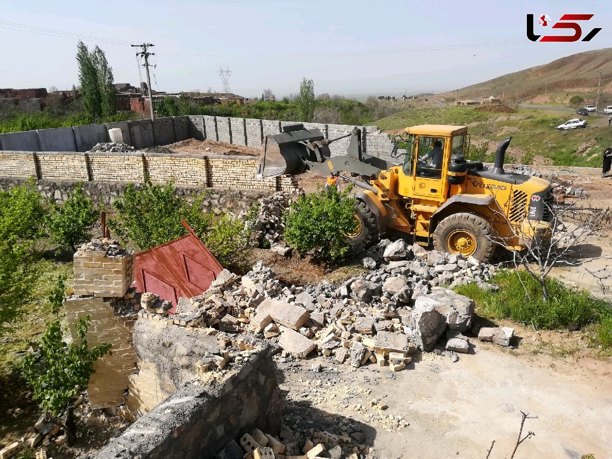 تخریب ۱۵ فقره از ساخت و‌سازهای غیر مجاز در روستای حیدره 